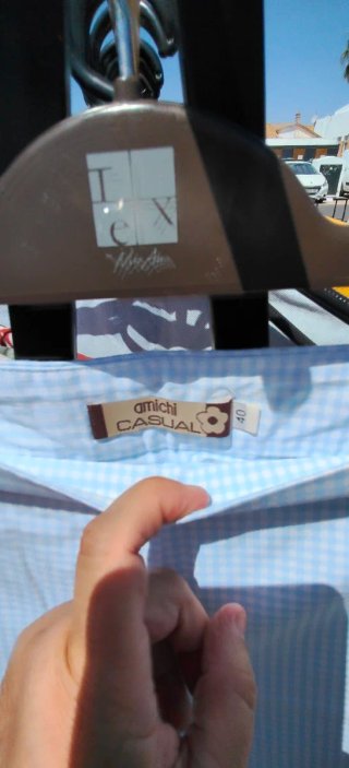 Pantalones capri mujer cuadros azul