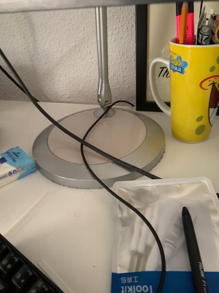 Lámpara de escritorio flexo blanca