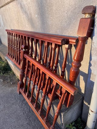 BARANDA, BARANDILLA, BALUSTRADA,  MADERA TORNEADA