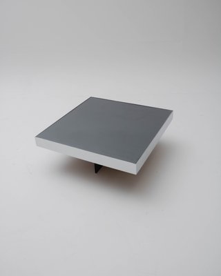 Mesa centro estilo François Monnet cristal y metal