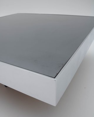 Mesa centro estilo François Monnet cristal y metal