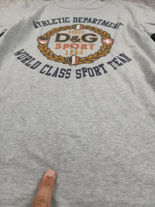 T-shirt D&G Sport vintage grigia
