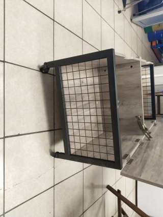 Mesa Centro Baúl Madera y Metal