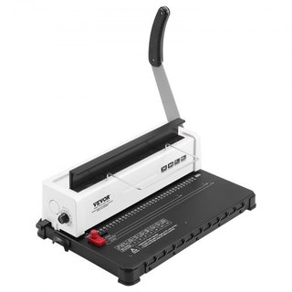Macchina per rilegatura a spirale a bobina, produttore di libri manuale 34-fori, rilegatura 120 fogli, perforatrice regolabile 4,76 mm - 14,29 mm di spine di rilegatura...