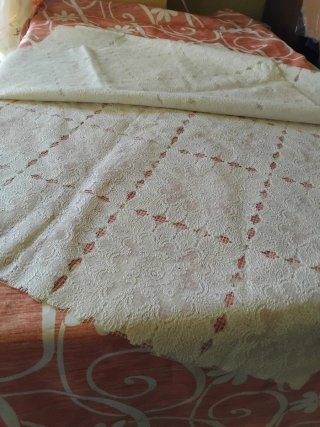 Tovaglia antimacchia pizzo bianco
