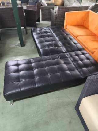 Sofá Cama Negro Polipiel