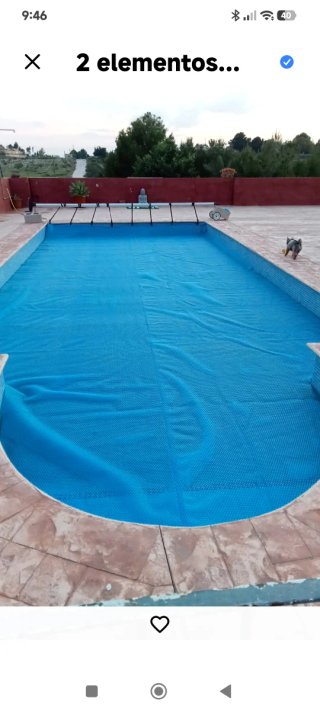 Lona piscina burbujas con carro muy poco uso 8 × 4