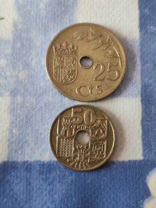 Lote  Monedas España 100, 50, 25 PTAS. Ganga.