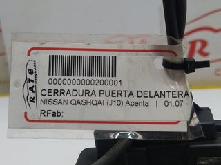 NISSAN QASHQAI (J10) Acenta CERRADURA PUERTA DELANTERA DERECHA