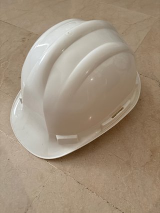 Casco da cantiere bianco regolabile