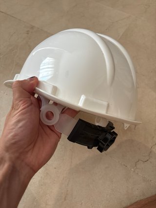 Casco da cantiere bianco regolabile