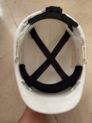 Casco da cantiere bianco regolabile