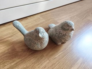 Pájaros de barro artesanal