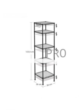Scaffale da bagno in metallo, supporta fino a 100 kg