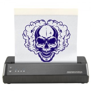 Impresora de Plantillas de Tatuaje, Impresora de Plantillas de Tatuaje Inalámbrica Bluetooth con 10 Piezas de Papel de Transferencia y Bolsa de Tela, Impresora de Tatuajes Portátil para Teléfonos ...