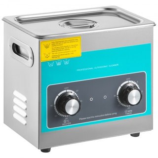 Limpiador Ultrasonido con Perilla 3L Máquina de Limpieza Ultrasonido 40kHz Limpiador Sónico con Control de Perilla Máquina Limpiadora Ultrasonido de Acero Inoxidable 304 con Calentador y Temporiza...