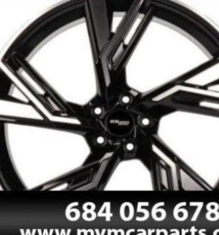 SET 4 LLANTAS AUDI RS6 2020 NEGRA PULIDA