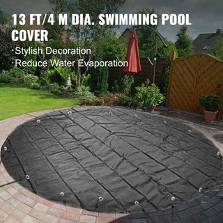 Cubierta de Seguridad para Piscina, Cubierta para Piscina In-ground de 13 pies de Diámetro, Cubiertas de PVC Charcoal para Piscinas, Cubierta de Seguridad Redonda para Piscina Cubierta de Segurida...