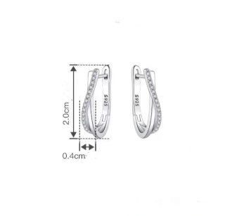 Pendientes Aro Plata Circonitas