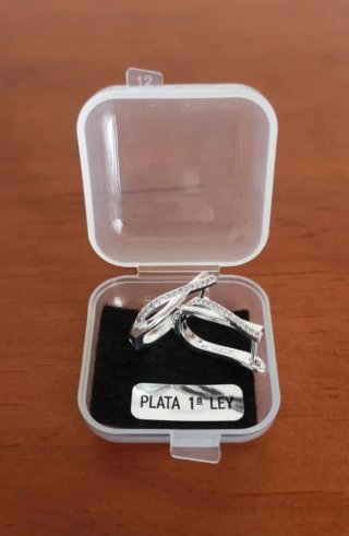Pendientes Aro Plata Circonitas