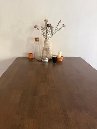 Mesa comedor MDF y madera de caucho, Sklum