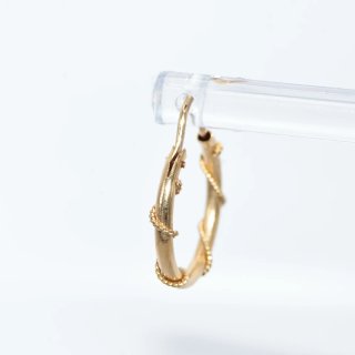 Pendientes Aro Oro 18k Trenzado