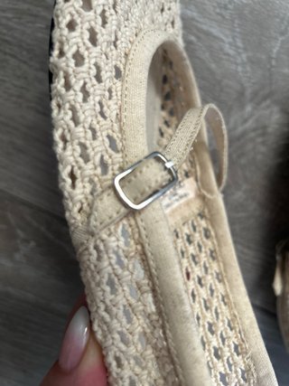 Bailarinas crochet Pull&Bear pulsera beige 38