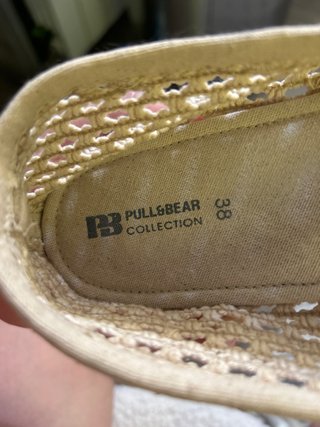 Bailarinas crochet Pull&Bear pulsera beige 38
