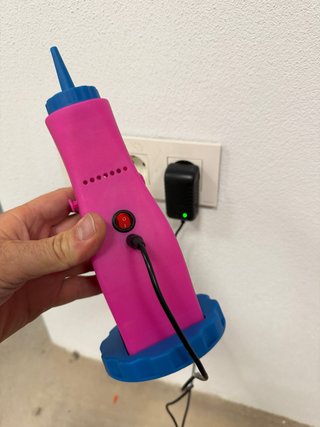 Pompa elettrica per palloncini rosa/blu