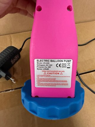 Pompa elettrica per palloncini rosa/blu
