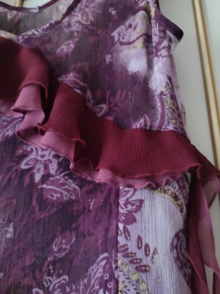 Casacca asimmetrica fantasia viola