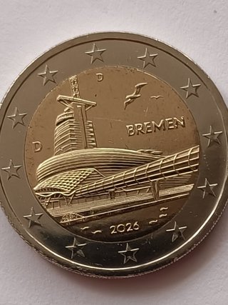 2 euros 2026 Alemania D Bremen UNC