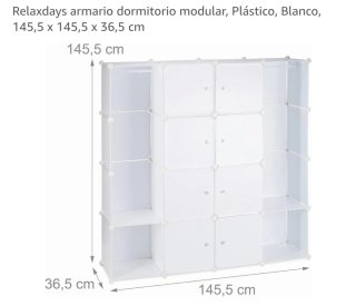 Armario Modular Relaxdays Blanco