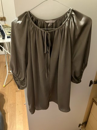 Camicia verde in crepe