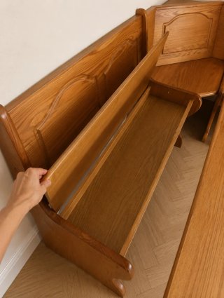 Mesa comedor madera pino con bancos
