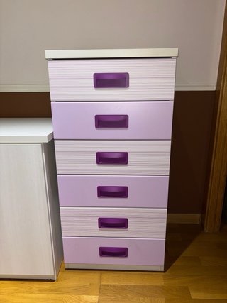 Conjunto escritorio juvenil con cajoneras