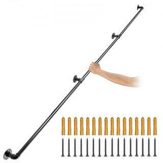Passamani per Scale in Tubo, Passamani per Scale da 304.8 cm, Passamani in Tubo di Acciaio al Carbonio con Capacità di Carico 199.6 kg