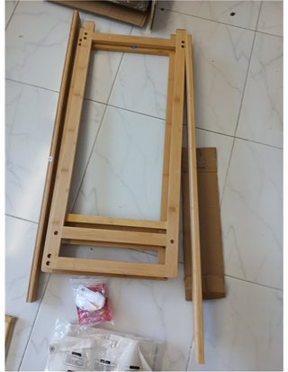 SONGMICS Cesto per Biancheria in Bambù - 3 Scomparti (150L) - con Mensola e Sacchetti Rimovibili - 94 x 33 x 78 cm - per Bagno