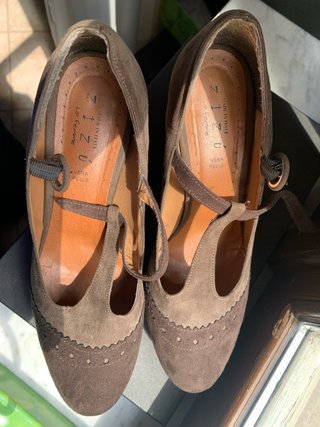 ZIZU Scarpe Donna Marrone Vera Pelle Made in Italy