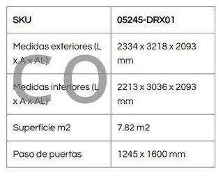 Caseta Metálica Top Hércules 233x321x209 cm - Duramax