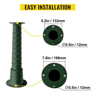 Antique Hand Water Pump Stand Pitcher Pump Stand Cast Iron Well Pump Stand with Pre-set 13 mm(0.5") Holes for Easy Installation Old Fashion Pitcher Hand Pump Stand for Home Yard Pond Garden Outdoo...