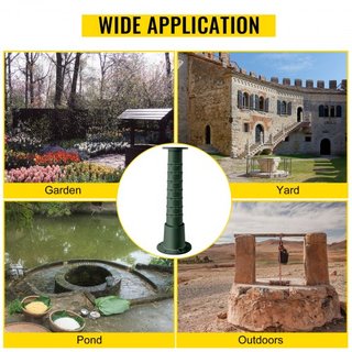 Antique Hand Water Pump Stand Pitcher Pump Stand Cast Iron Well Pump Stand with Pre-set 13 mm(0.5") Holes for Easy Installation Old Fashion Pitcher Hand Pump Stand for Home Yard Pond Garden Outdoo...