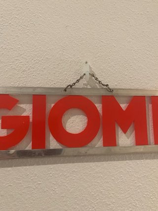 Rara Insegna da vetrina Giommi vintage