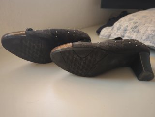 Zapatos Pitillo Talla 37 Negro/Marrón