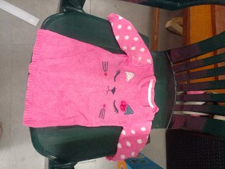 Vestido rosa gatito manga larga