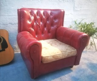 OFERTA Sillón butaca ROJO CAPITONÉ