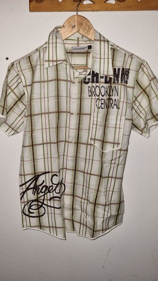 Camisa de cuadros manga corta