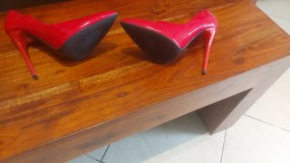 Scarpe décolleté tacco a spillo rosse N36 • Nuove
