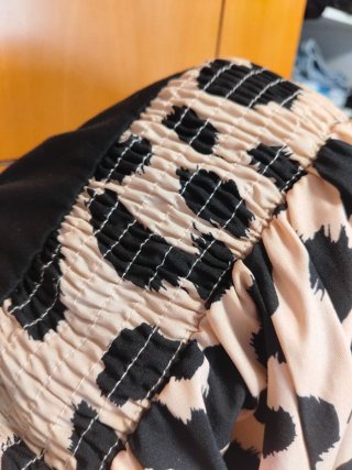 Vestido largo estampado animal print