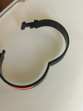 Pulsera Hermes Clic H Negra y Naranja.